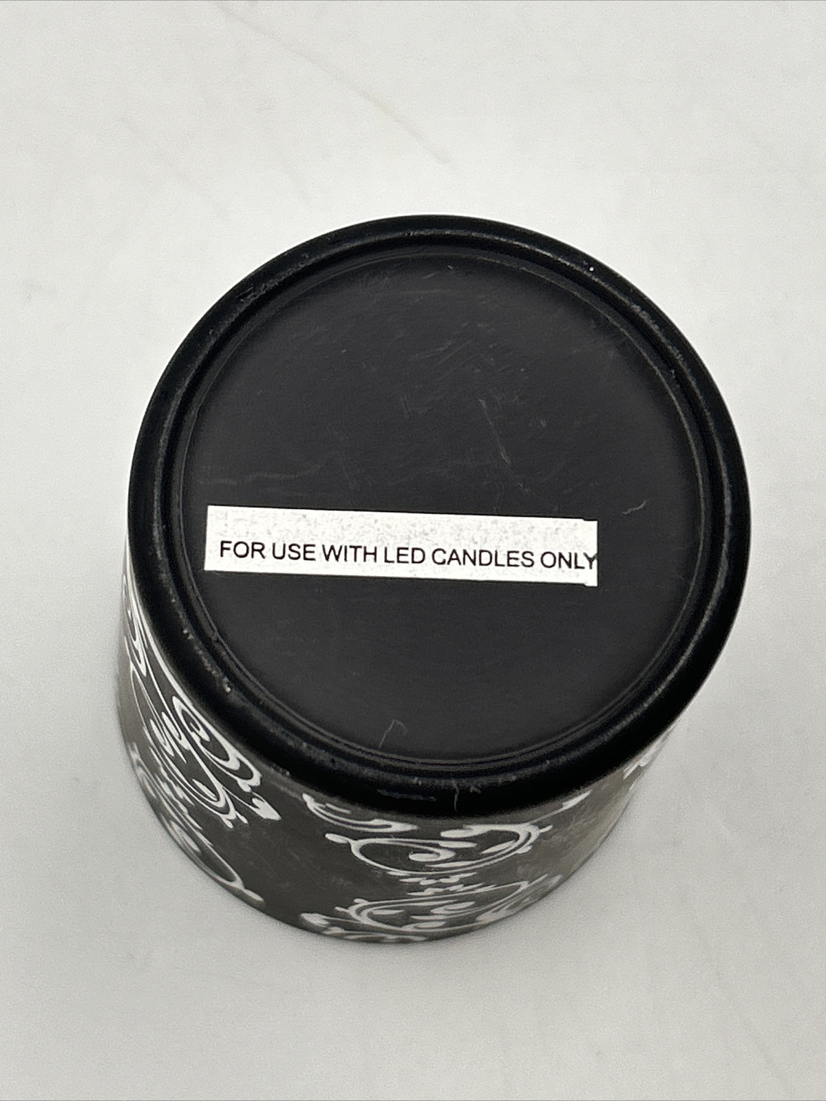 Glass LETTER A VOTIVE CANDLE HOLDER DECORATION Black