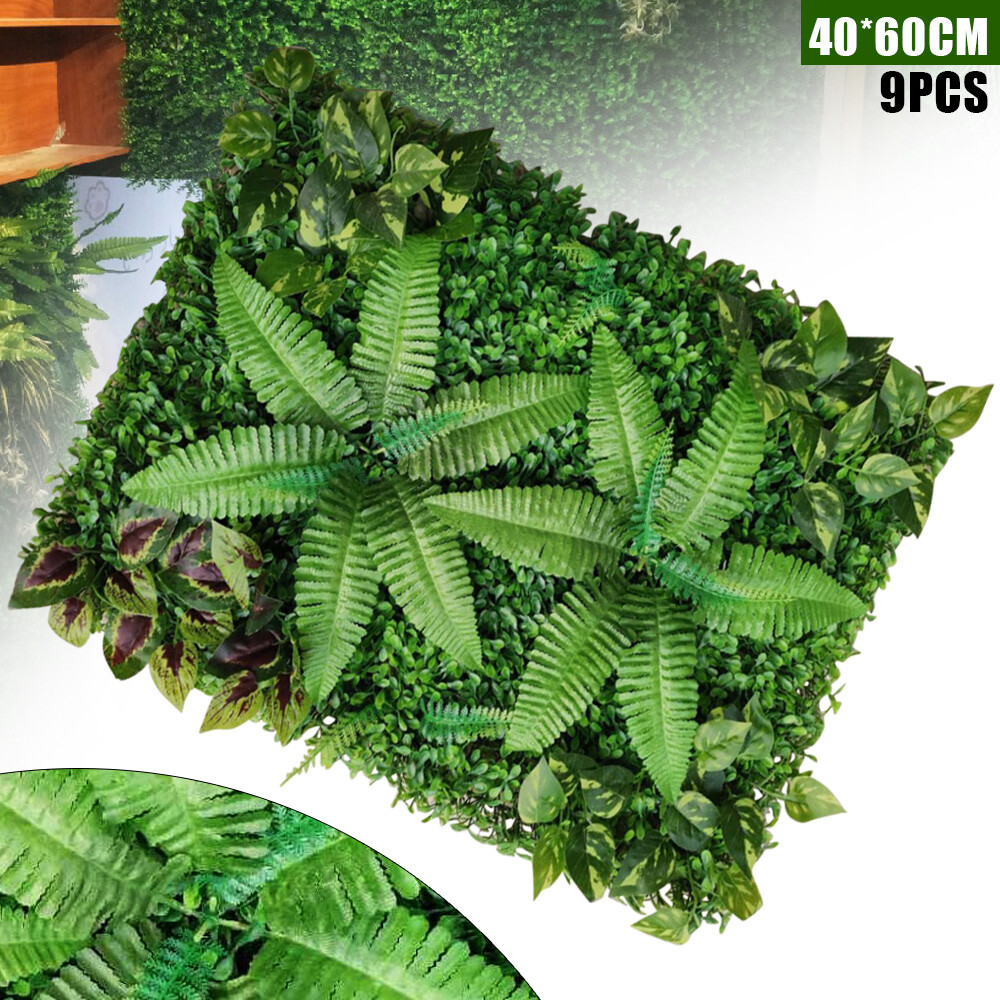 Artificial Plant Wall Panel, 9PCS Artificial Plant Wall Panels for Living Room