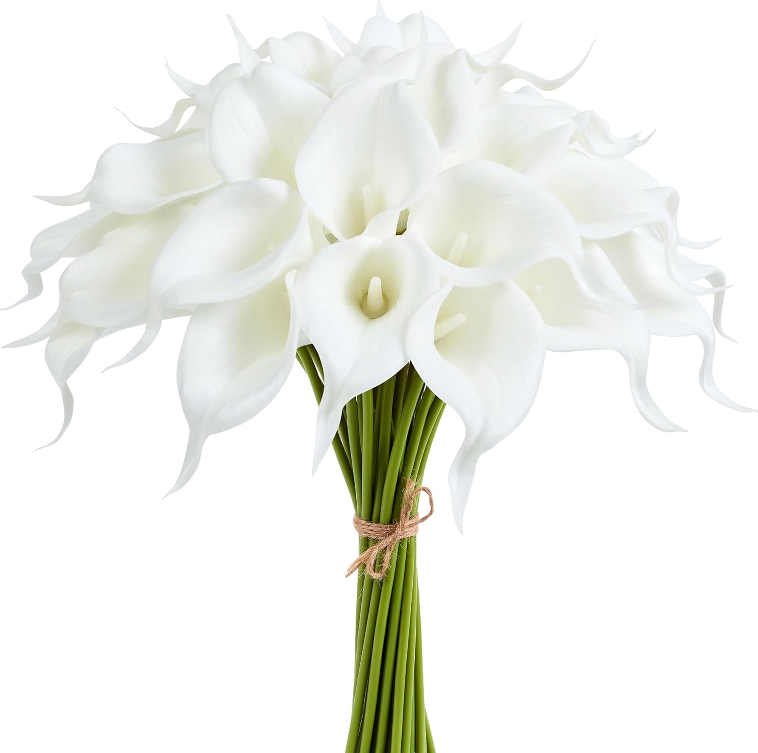 12Pcs White Calla Lily Artificial Flowers for Wedding Bouquet | Faux Real Touch