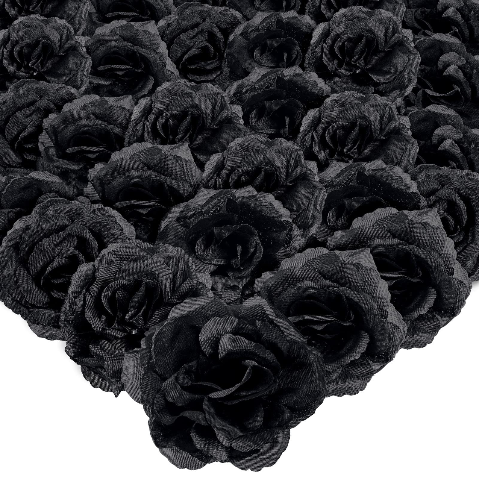 60 Pieces Artificial Rose Head for Decoration Silk Flower for Cake Decor Fake…