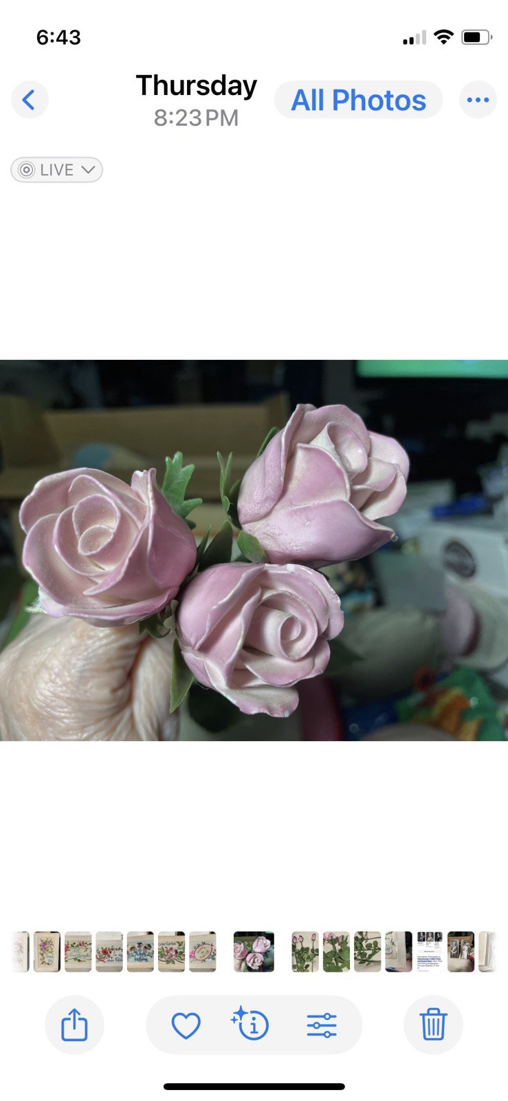 Handcrafted Pink Clay Rose Bouquet Decorative Flowers