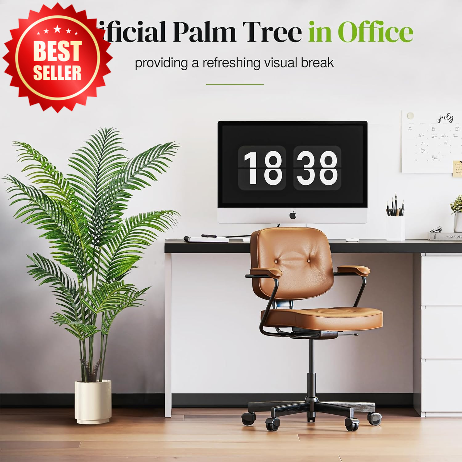 2 Pack 5FT Artificial Palm Tree Indoor Outdoor Floor Plant Decor US