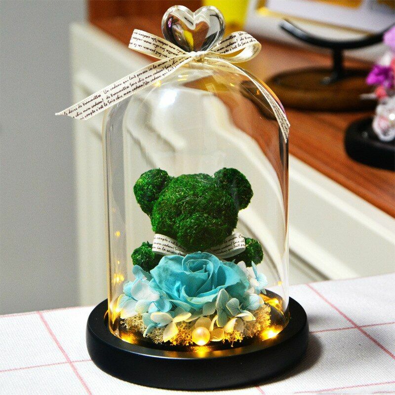 Eternal Rose Lovely Bear Wedding Mother Valentine Day Gifts For Women I Love You