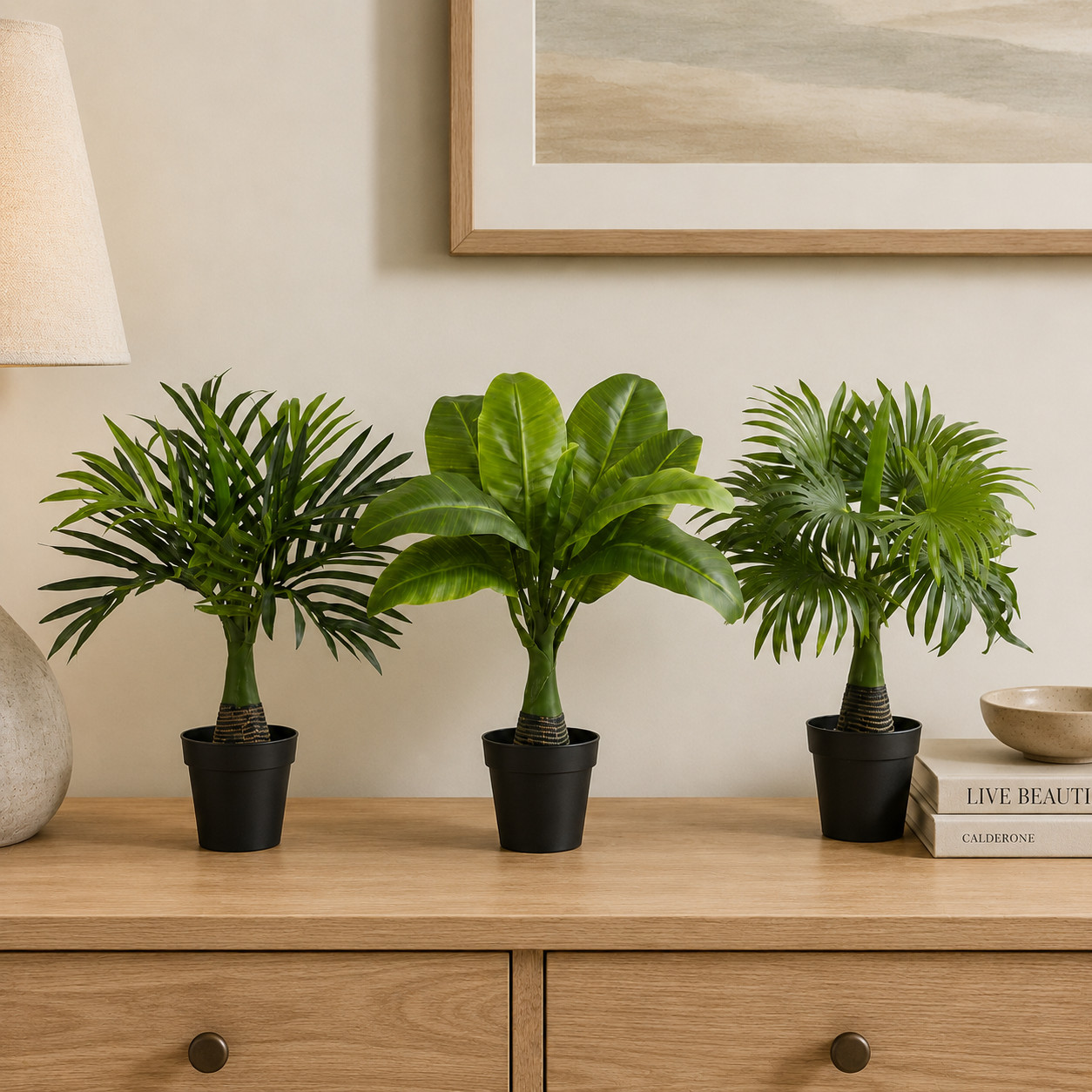 Areca Fountain & Banana Palm (Set of 3)