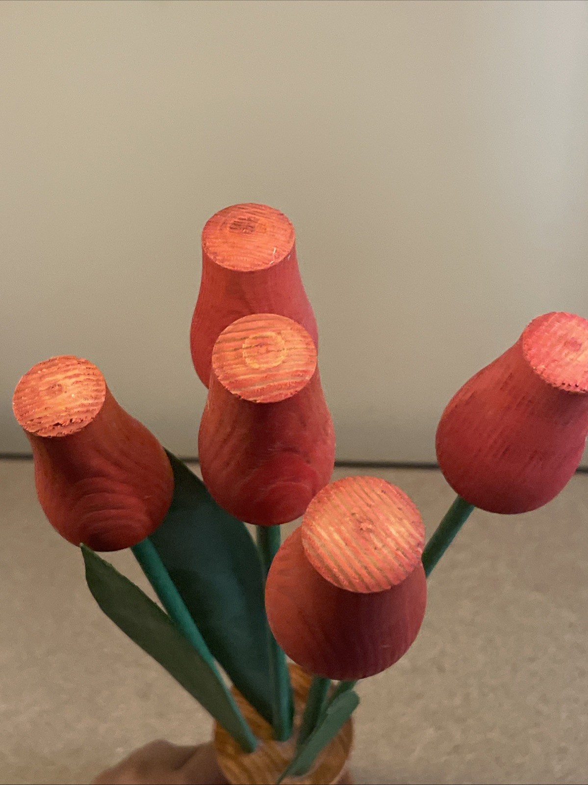 Wooden Tulip Flower Rose House Decor By Valmistettu Suomessa 16” Tall