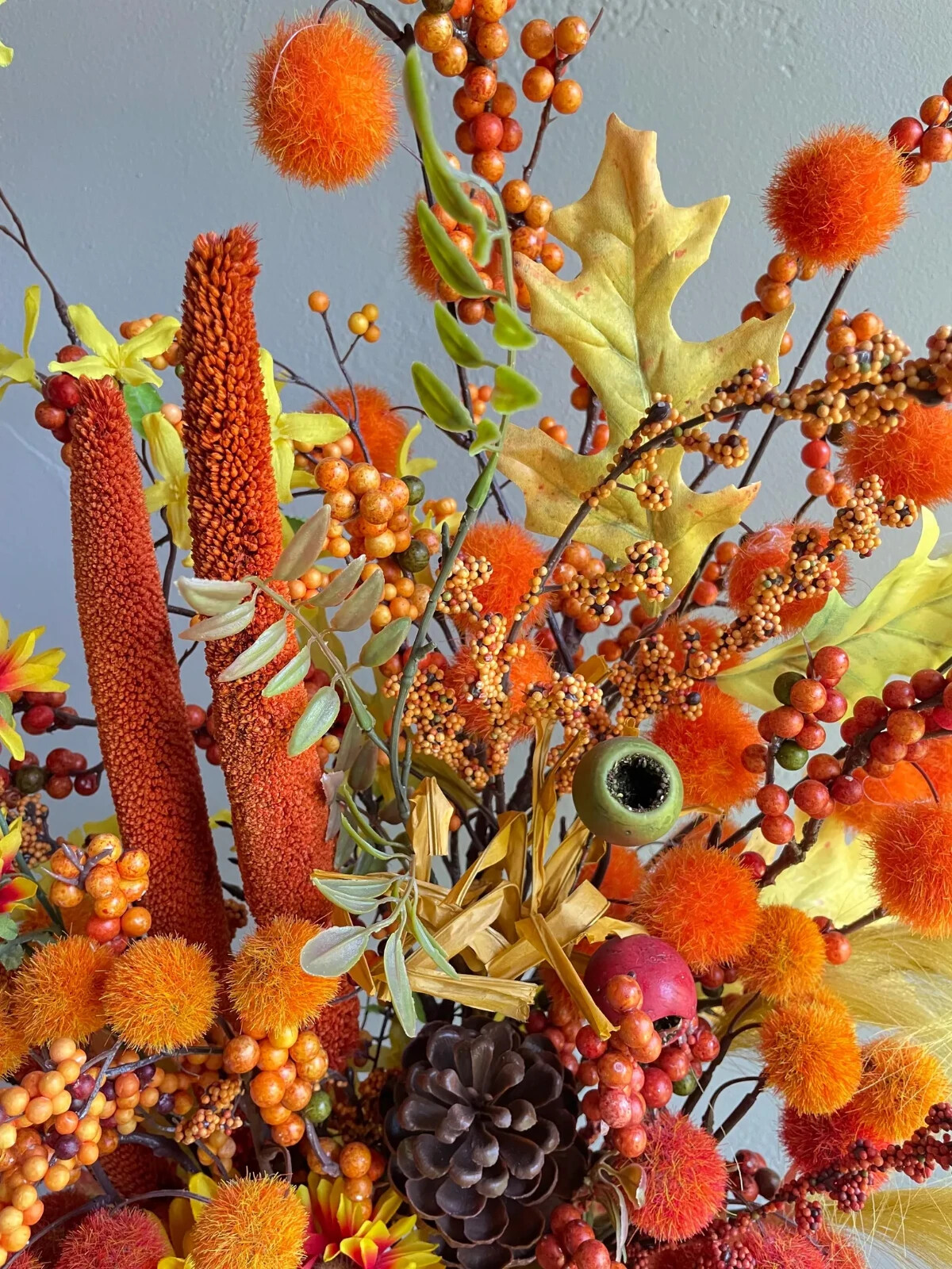 Large Fall Floral Arrangement, Thanksgiving Table Centerpiece, Autumn Decor