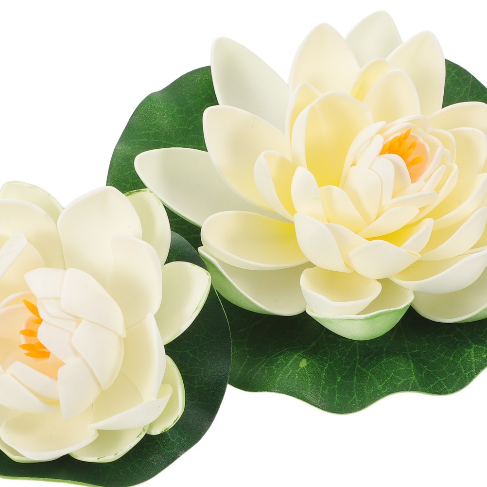 6Pcs Reusable Foam Lotus Flowers Floating Water Lily Pads for Garden Pond Decor