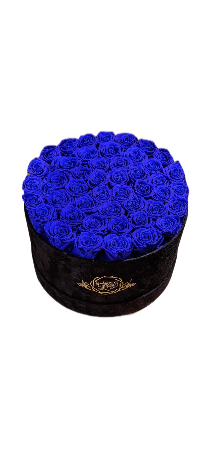 Artificial Blue Rose Arrangement Flower Box Black Mixed Materials Centerpiece