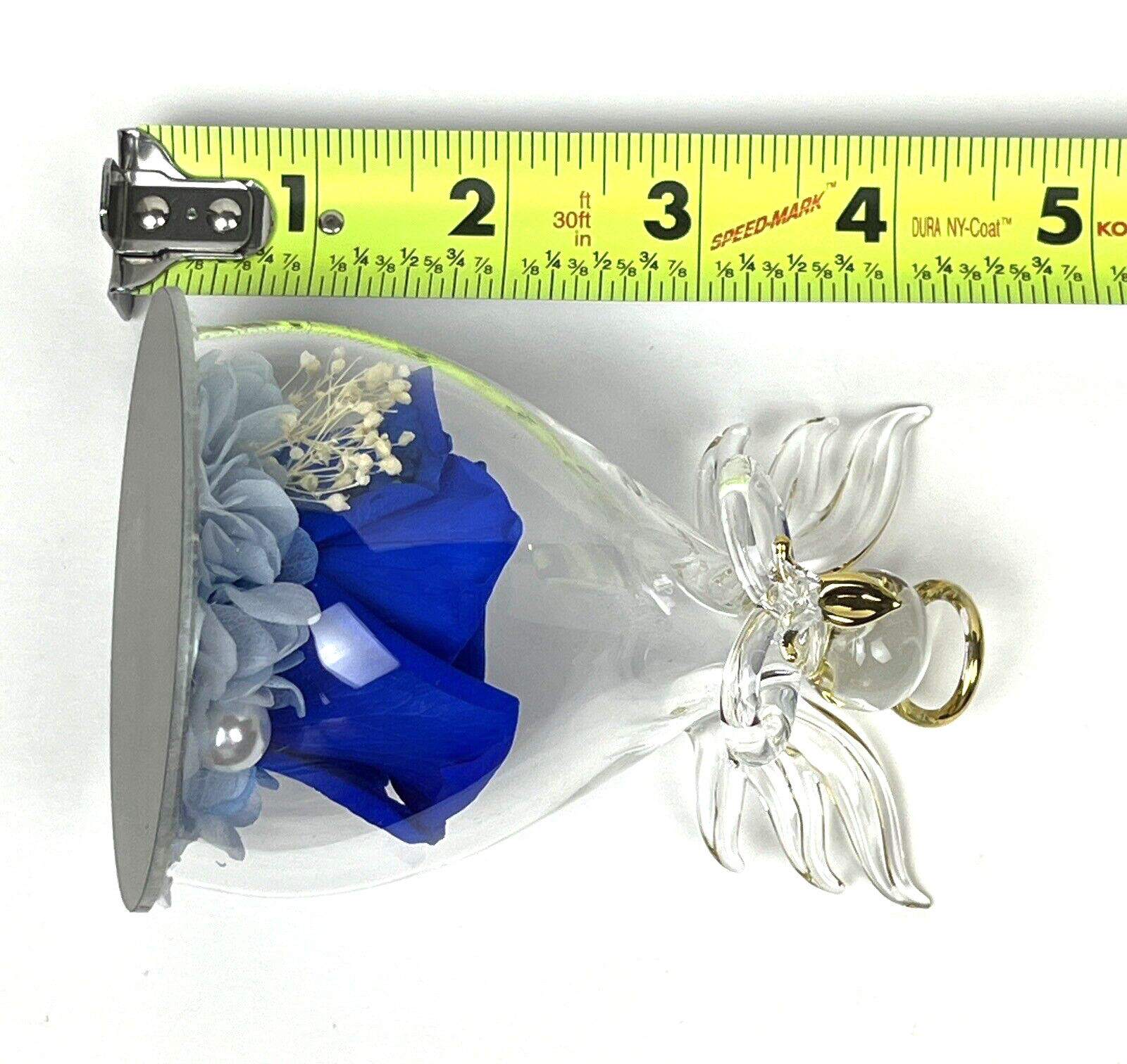 Preserved Flowers Rose in Glass Dome Eternal Rose with Angel Figurines Gifts Box
