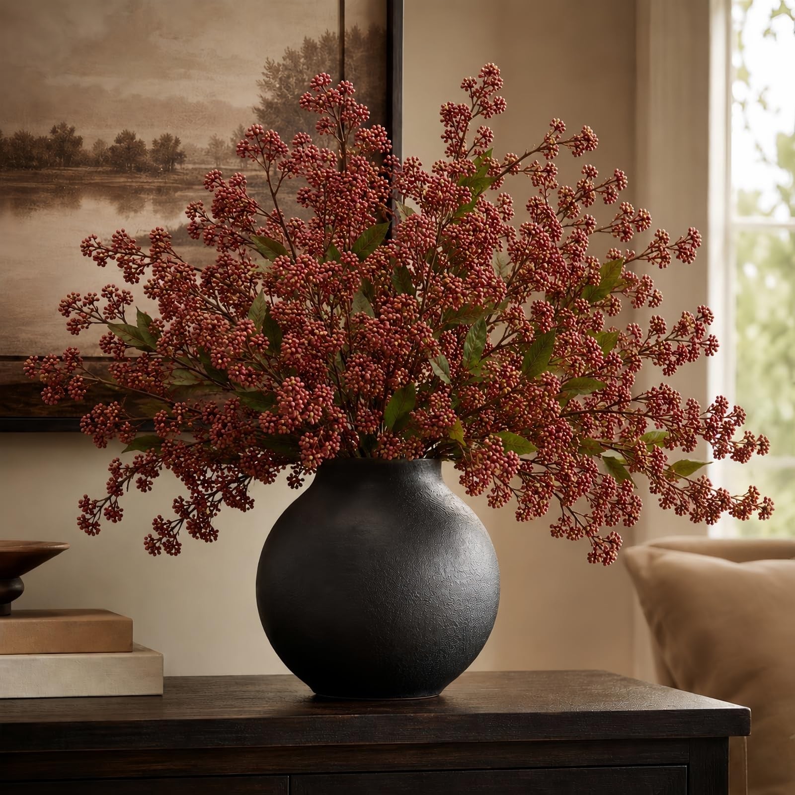 43″ Faux Stems for Vase 3 Pcs Realistic Faux Stems Artificial Branches for Va…