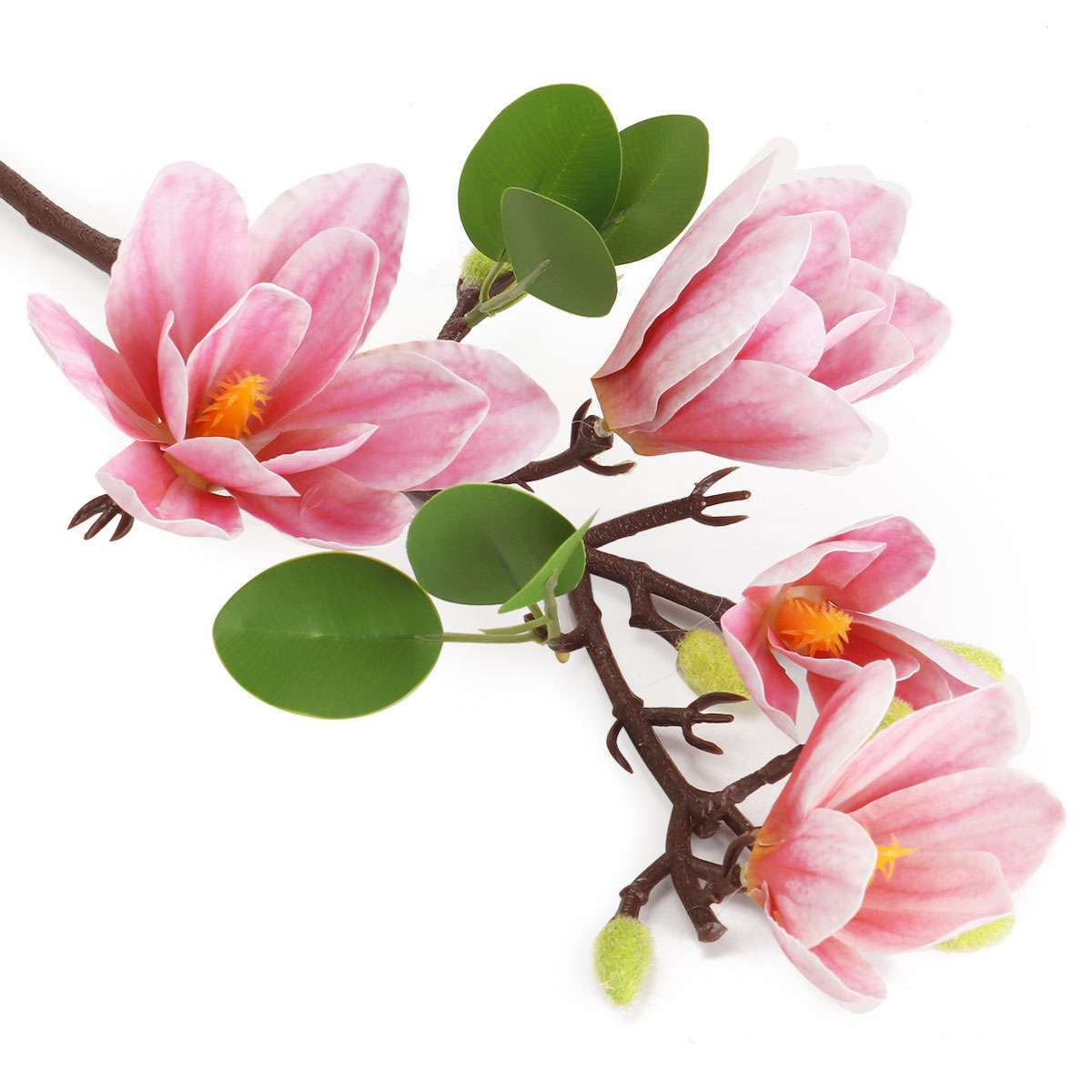 1/2X Faux Flower Magnolia Bouquet Artificial Flower Branch w/Stem Home Party lot