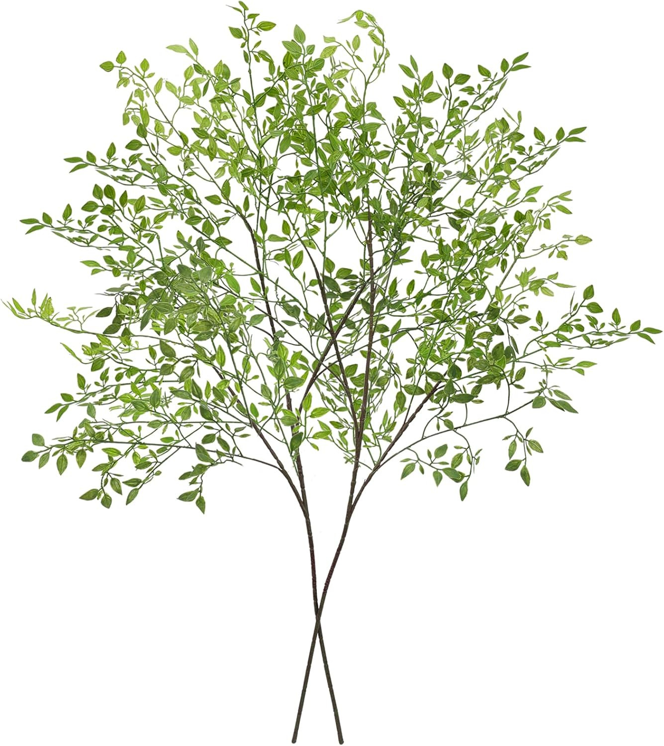 CEWOR Artificial Plants 2PCS 43.3 Inch Green Nandina Tall for