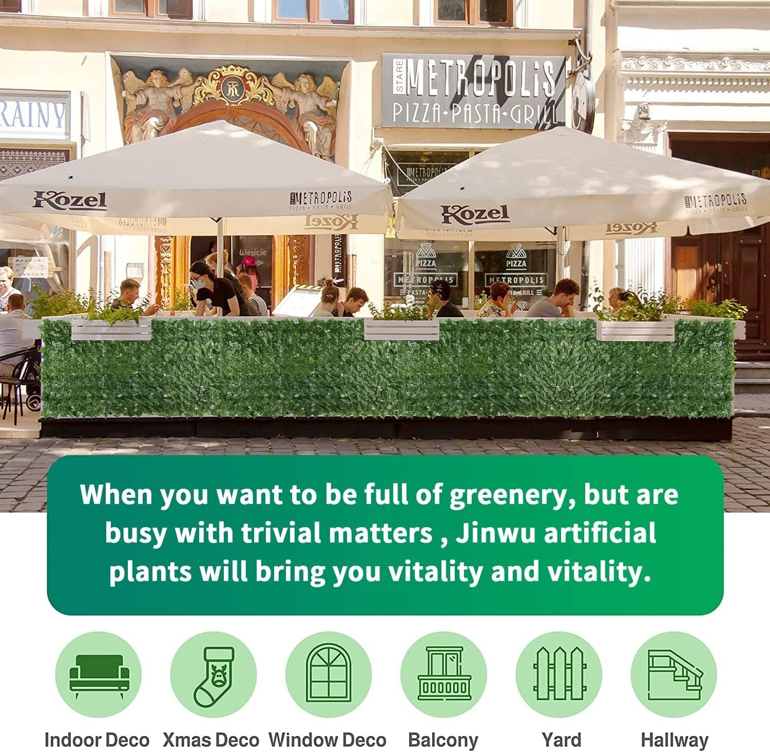 Lifelike Artificial Ivy Privacy Fence – Perfect for Gardens, Cafés, and Weddings