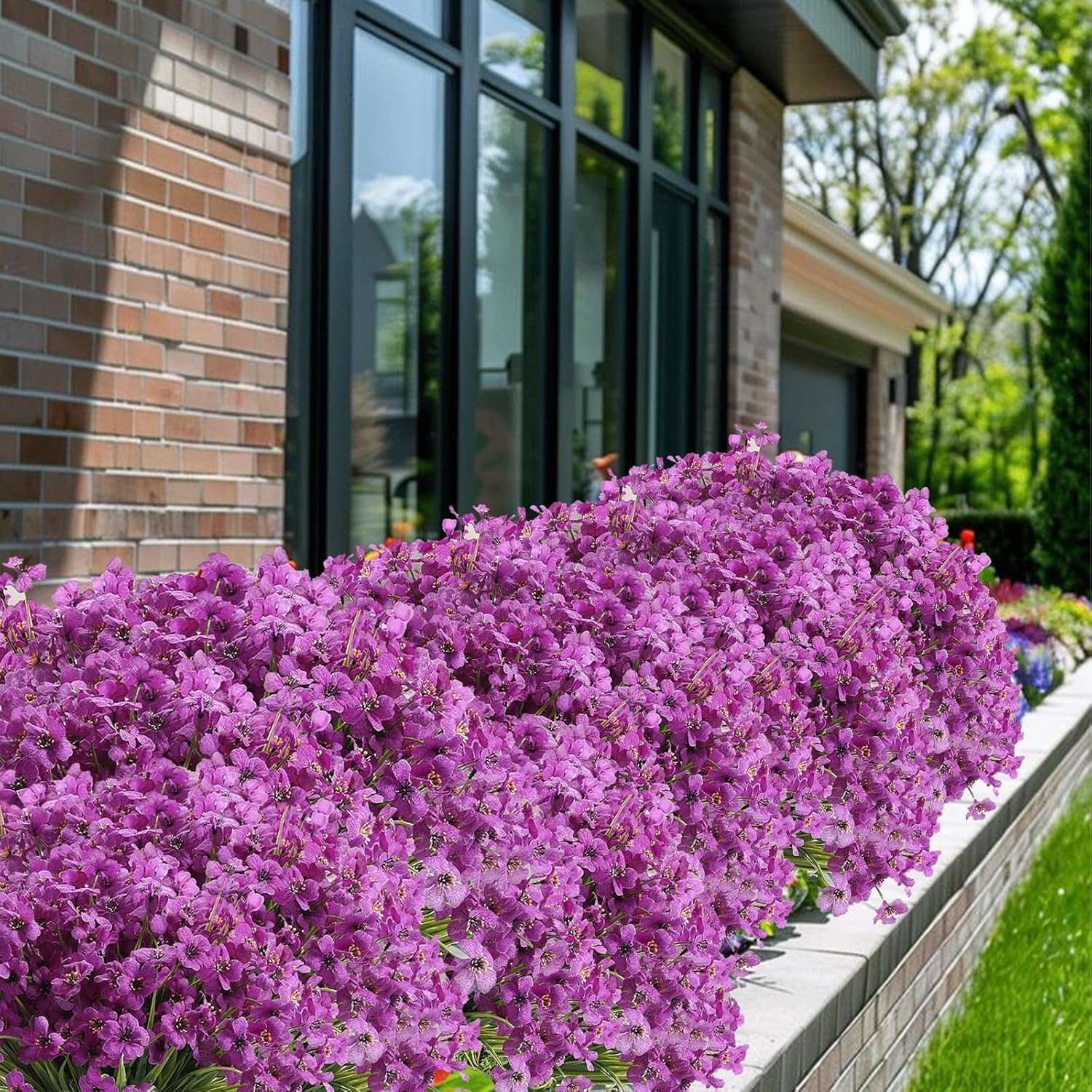 20 Bundles Artificial Flowers for Outdoors, UV Resistant Fake Realistic