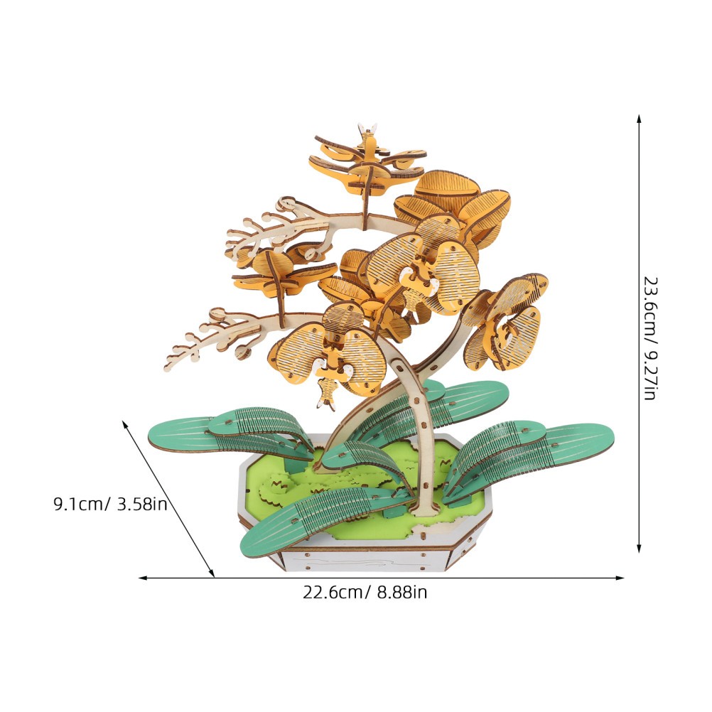 Wooden Floral Assembly Kit 3d Model Flower Artificial Phalaenopsis Bouquet