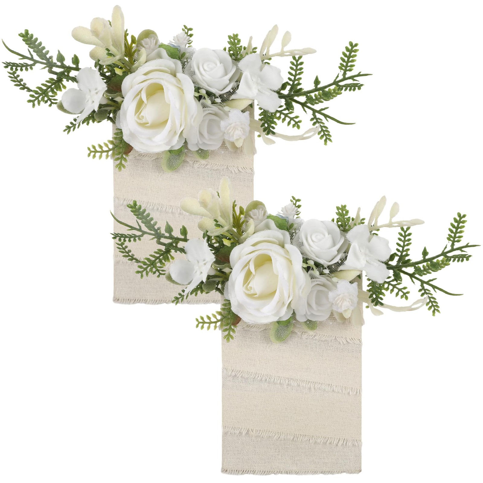 Pocket Boutonniere Set for Men Wedding Groom Anniversary Dinner Party 2 PCS