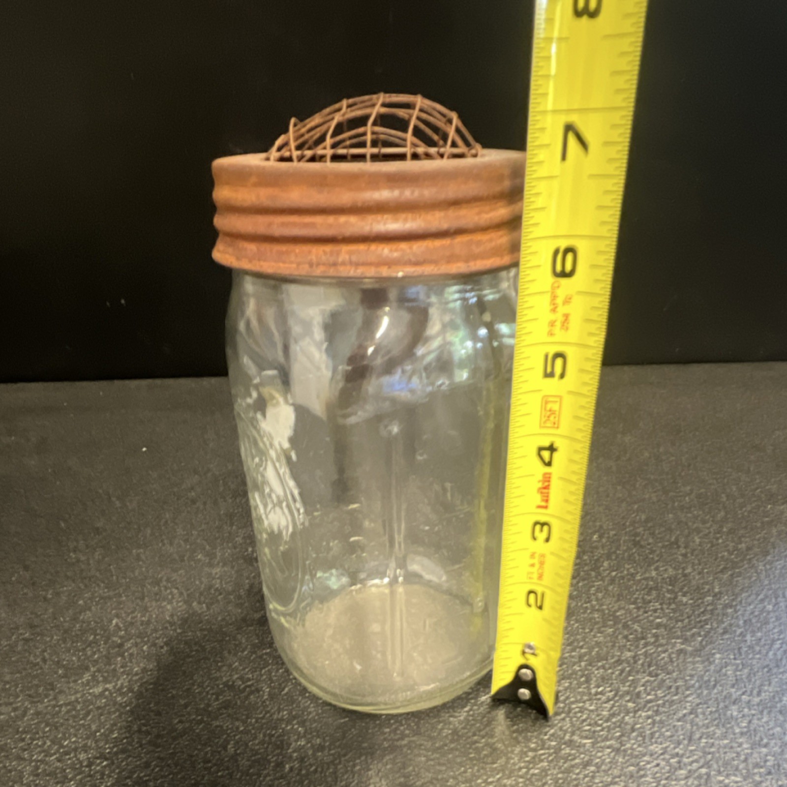 Ball Wide Mouth Glass Mason Jar Flower Vase with Metal Grid Lid
