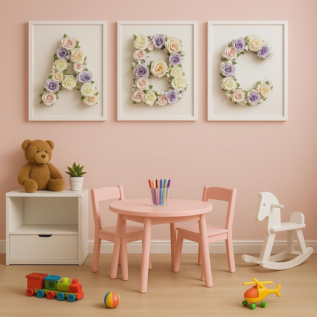 Flower Letters Artificial Floral A-Z Initial Alphabet Faux Floral Letters 13″…