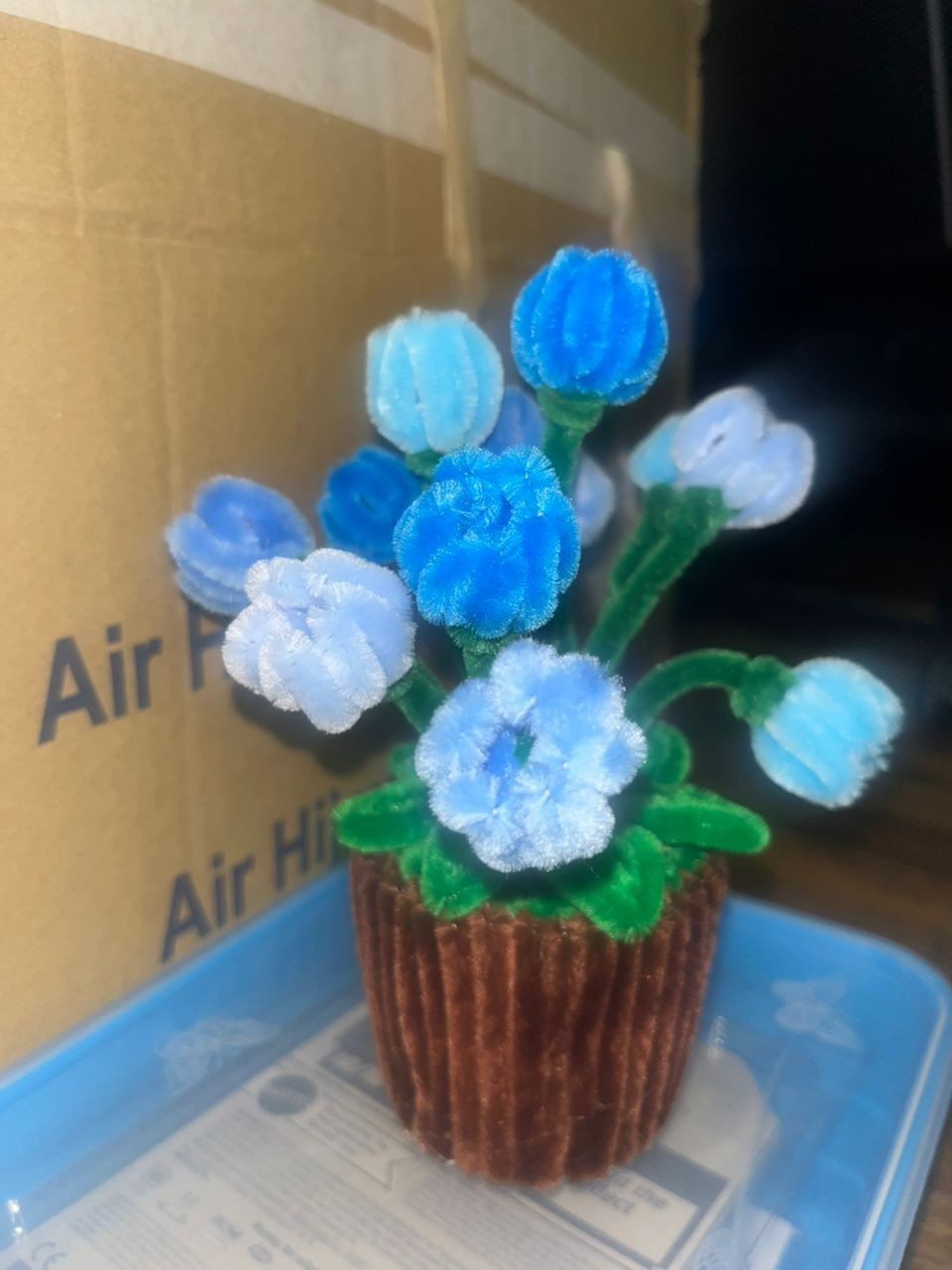 Handmade Pipe Cleaner Mini Tulip Pot | Perfect Gift or Room Decor