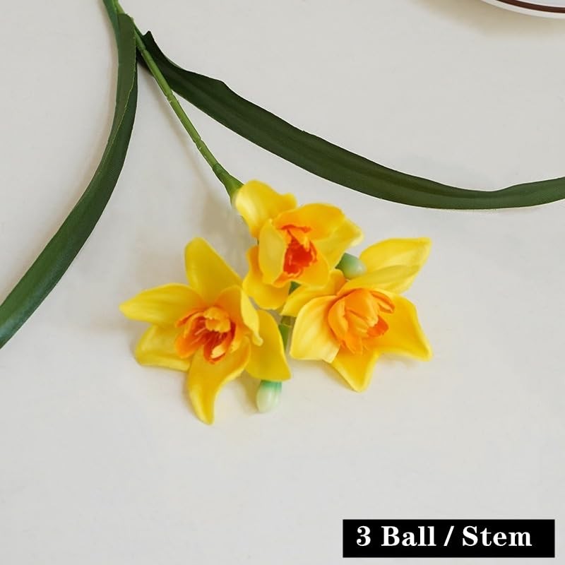 Artificial Flowers for Vase 10 Pcs, 20 Inch Fake Mums with Long Stems
