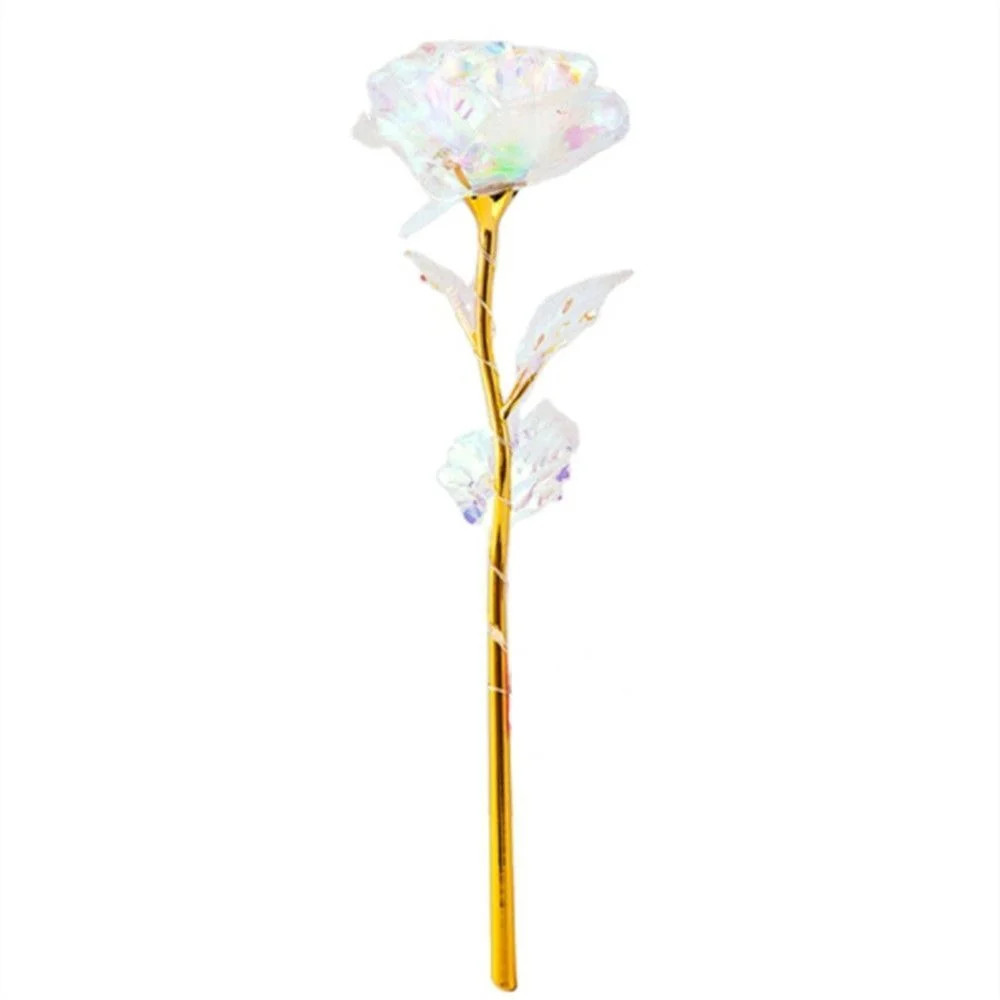 24K Eternal Rose Artificial Flowers Foil Plated Gold Rose Wedding Valentine’S Da