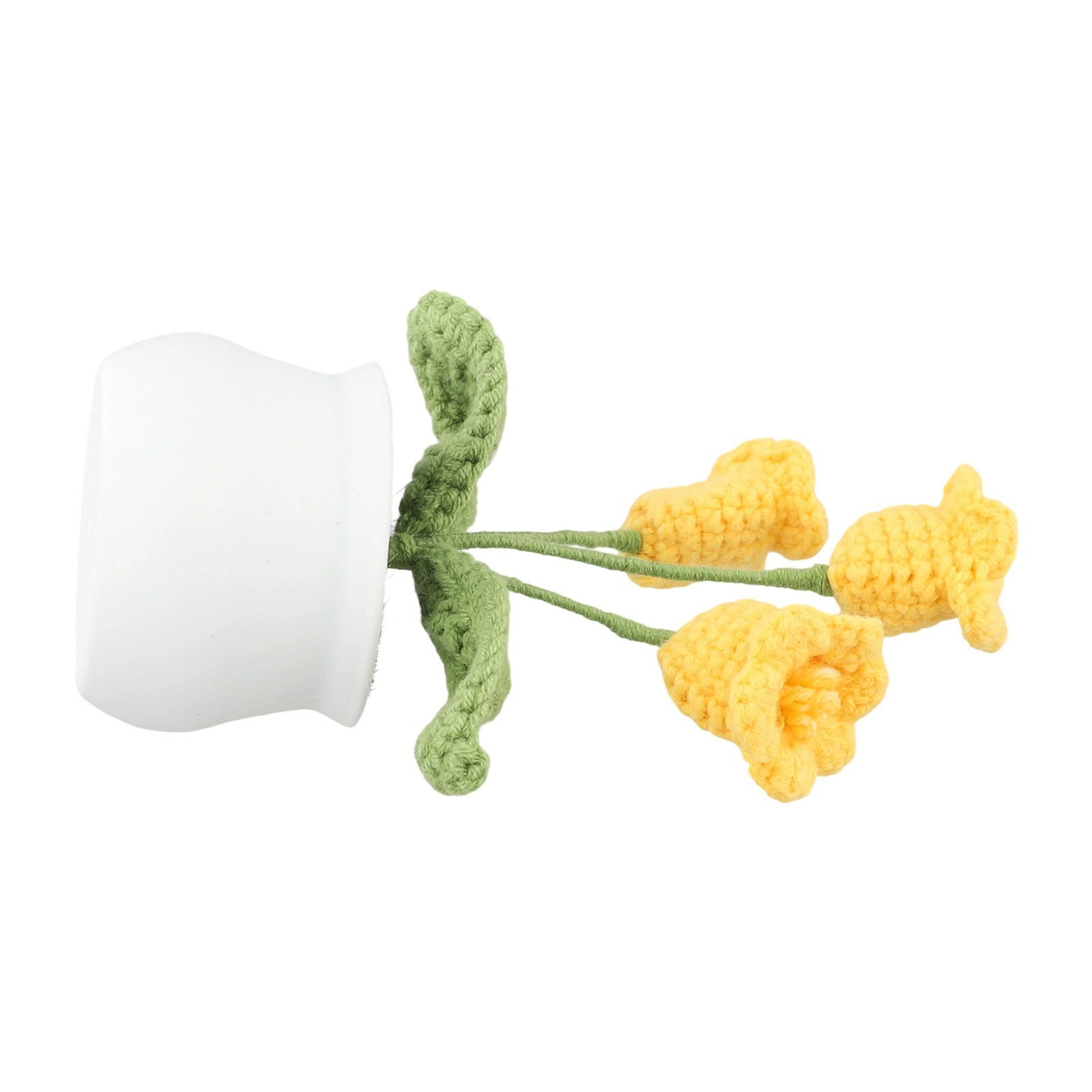 Handcrafted Wool Lily of the Valley Pot for Longlasting Home Decoration