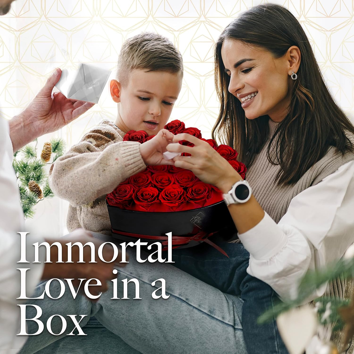 27 Flower Forever Heart Shape Box – Preserved Roses Gift for Her, Preserved Flow