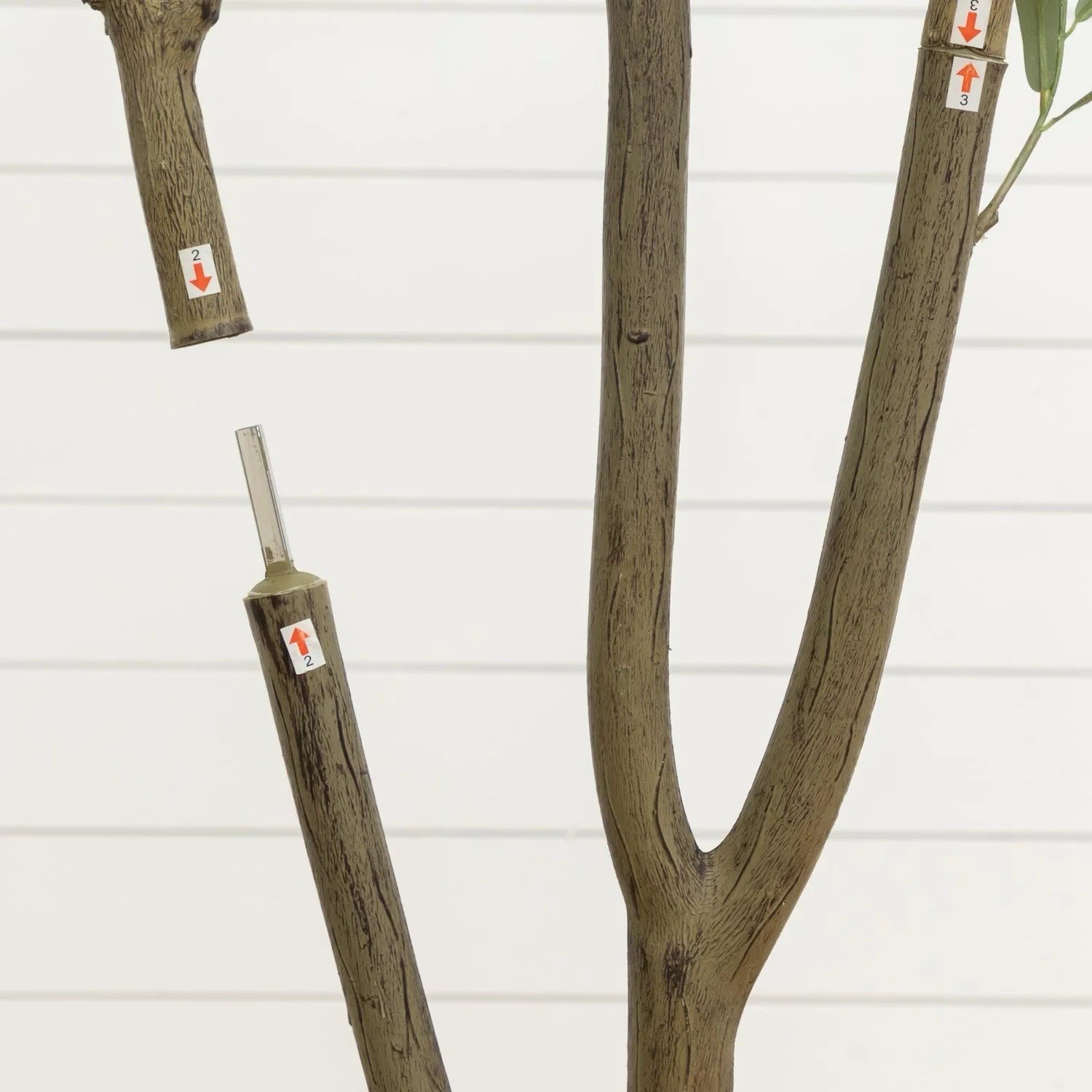 7′ Artificial Olive Tree in White Decorative Planter