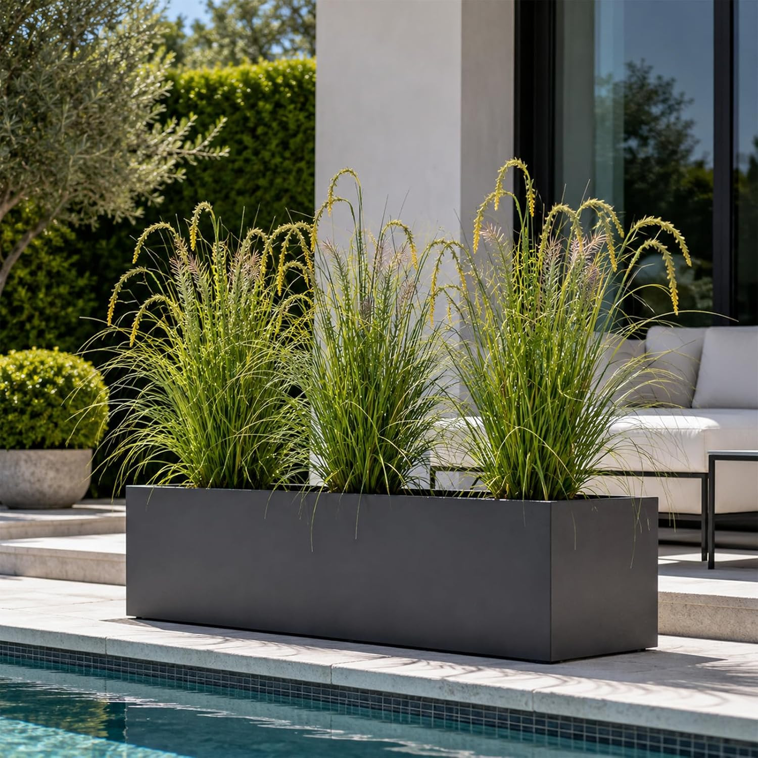 3FT Artificial Reed Grass ,2 Pack Artificial Tall Grass Plants Outdoor Indoor ,F