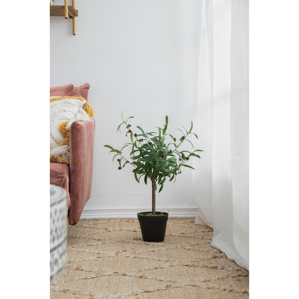 A&B Home 420022-AB Olive Tree Green and Black Faux Plant