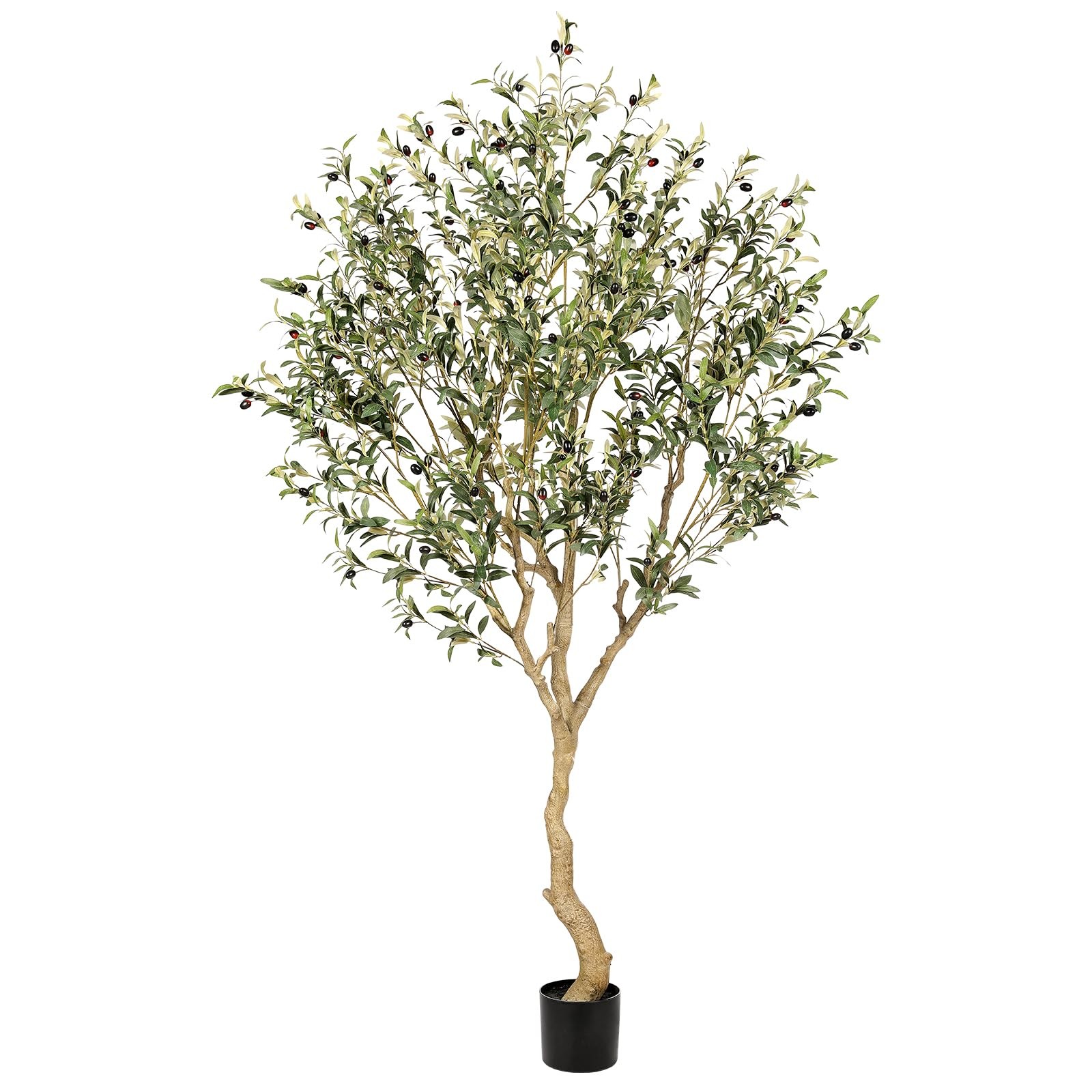 7FT Olive Trees Artificial Indoor – Tall Faux Olive Tree 7 Feet with Realisti…