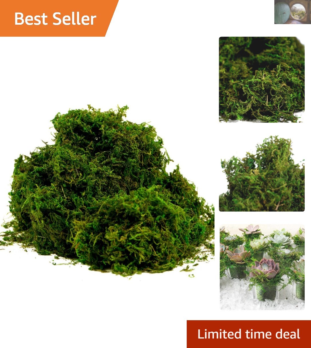 Fresh Green Artificial Moss – 225g Decorative Faux Silk for Home Decor