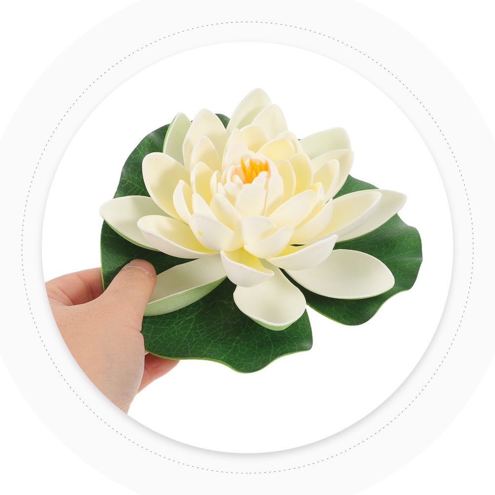 6Pcs Reusable Foam Lotus Flowers Floating Water Lily Pads for Garden Pond Decor