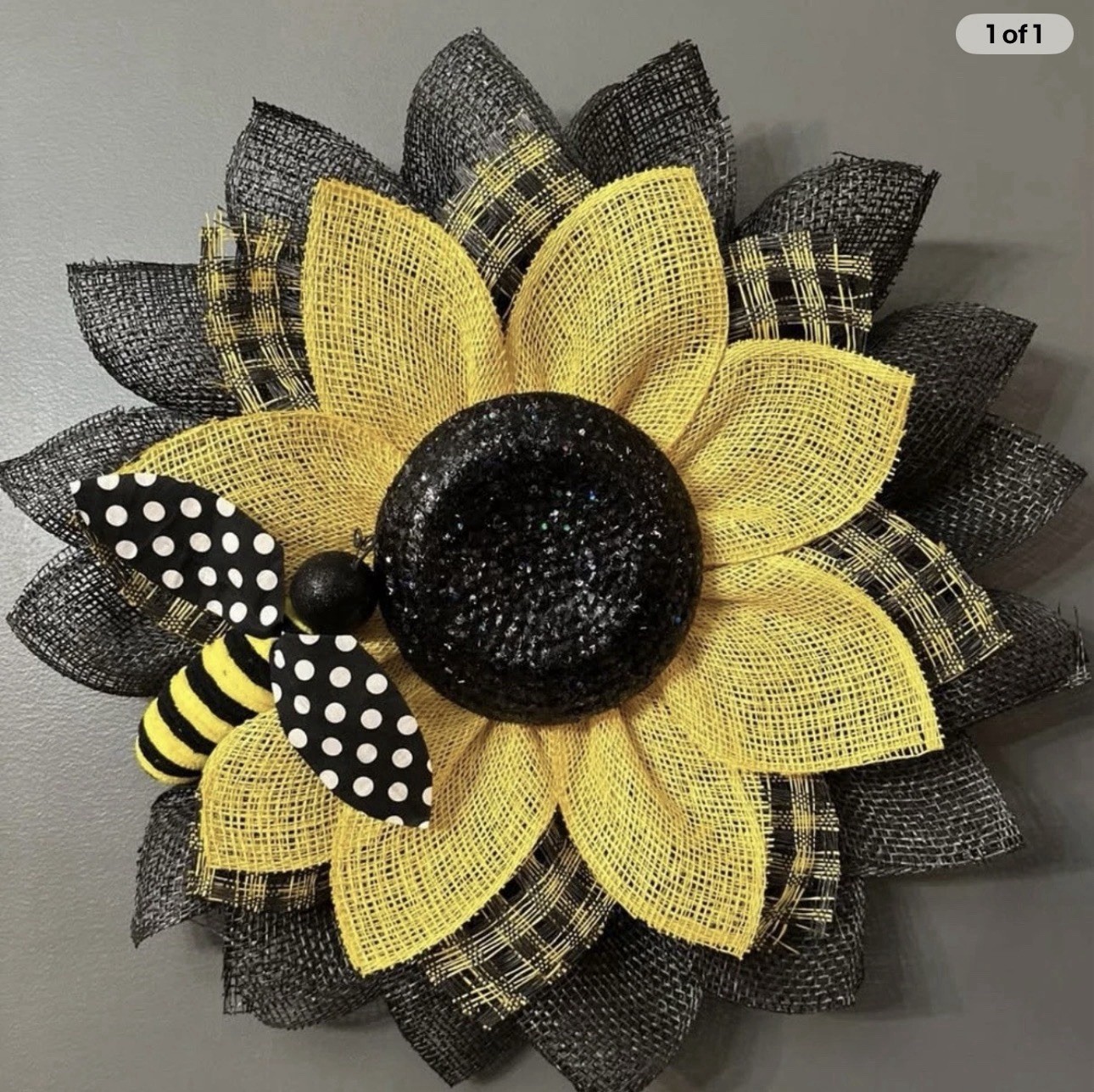 Bee Flower Wreath Home Decor Door Decor