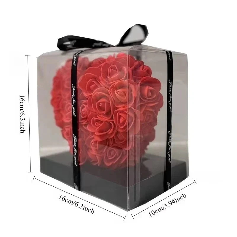 15Cm Artificial Rose Gift Box – Holiday Wedding Home Decor