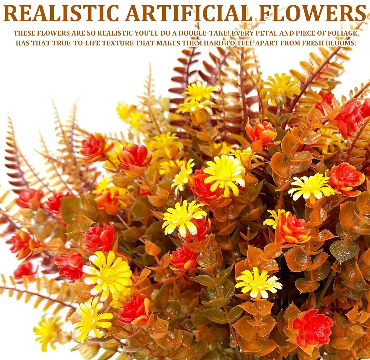 Realistic 20 Bundle Fall Floral Set – Perfect for Thanksgiving & Seasonal Decor
