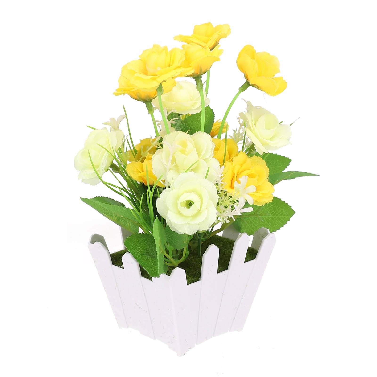 Realistic Looking Artificial Flowers in Pot for Indoor and Outdoor Use