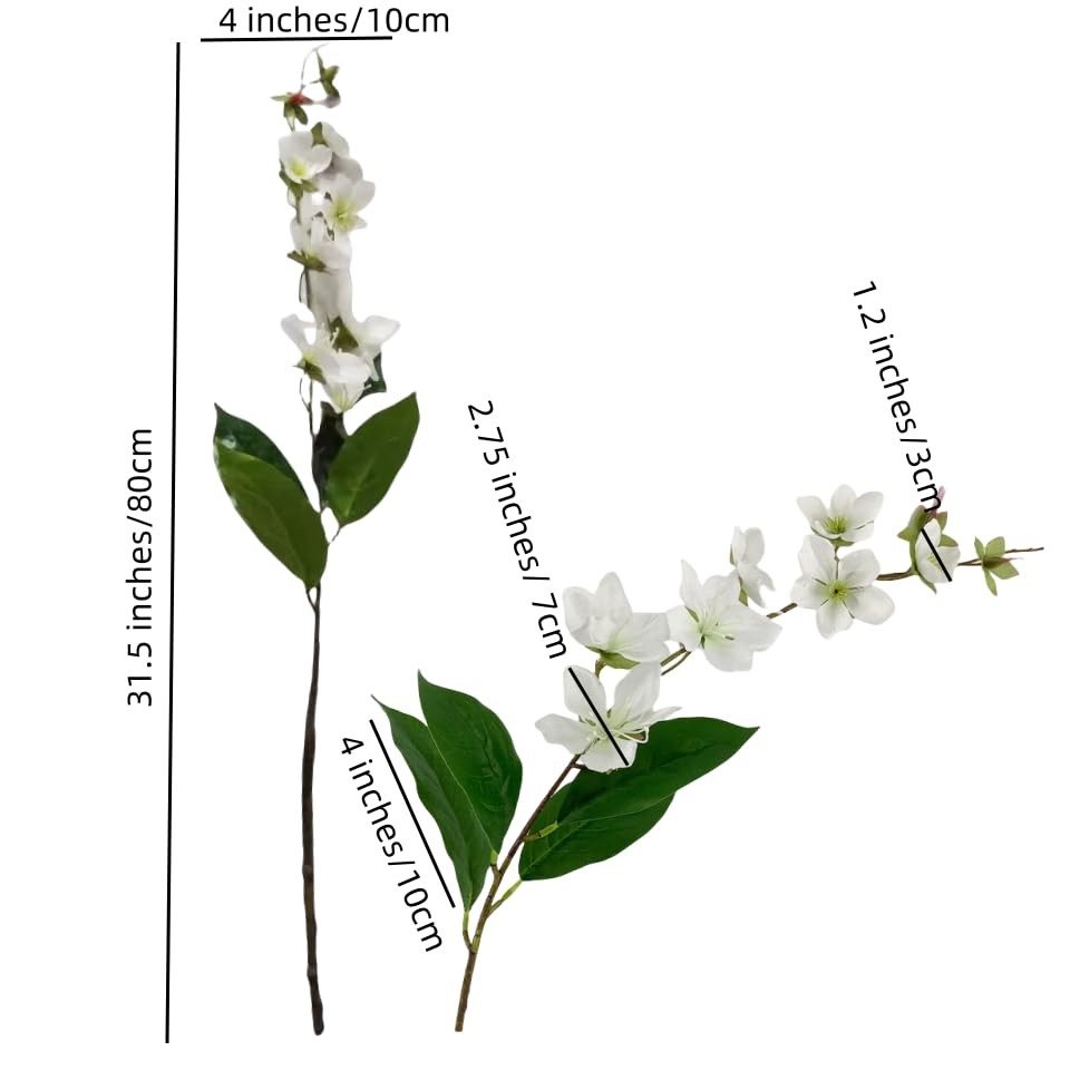 3Pieces Fake Hanging Plants Artificial Jasmine Flower,31″ Hanging Flowers Sil…