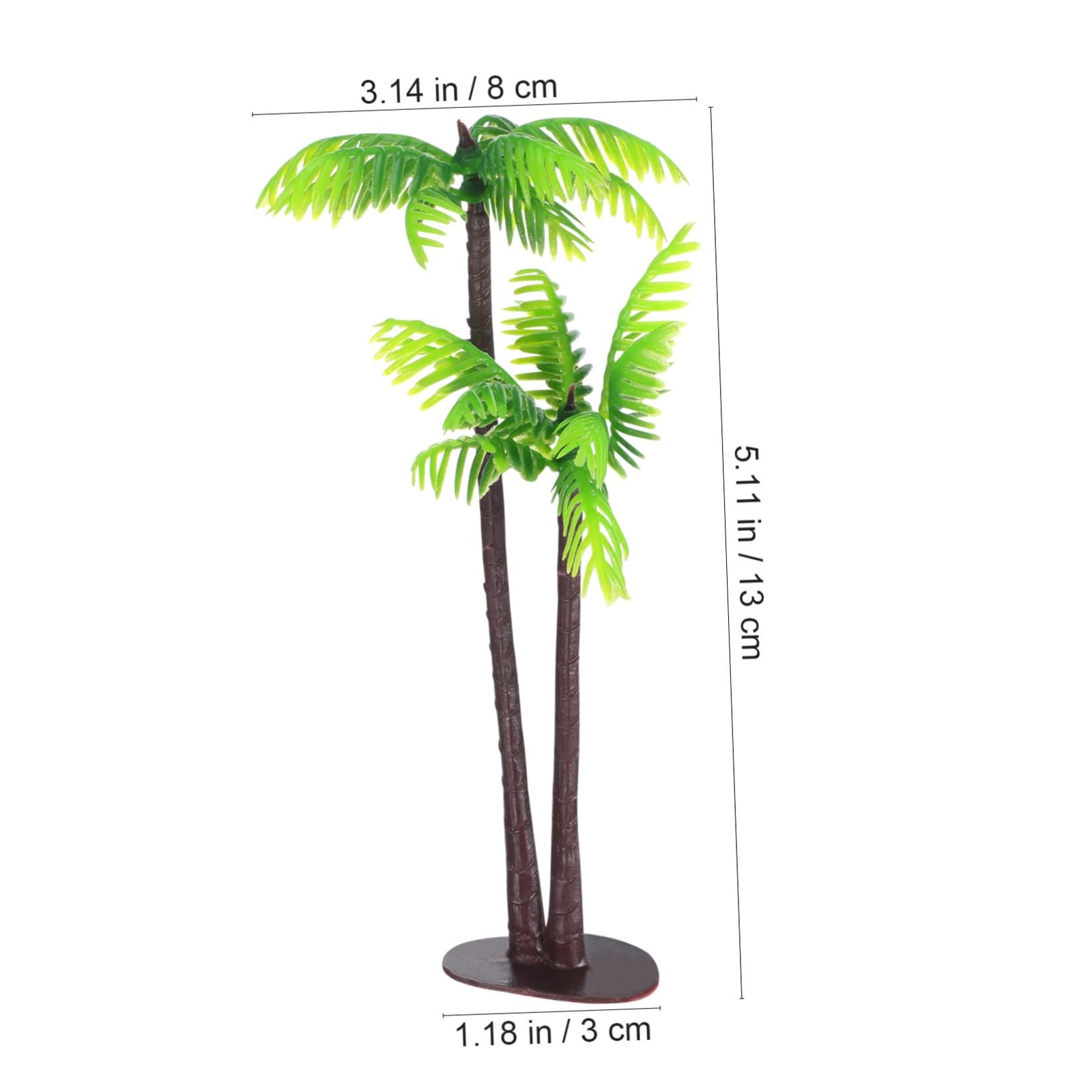 5PCS Mini Simulated Coconut Palm Tree Decoration, 5.12 Inch Artificial Miniat…