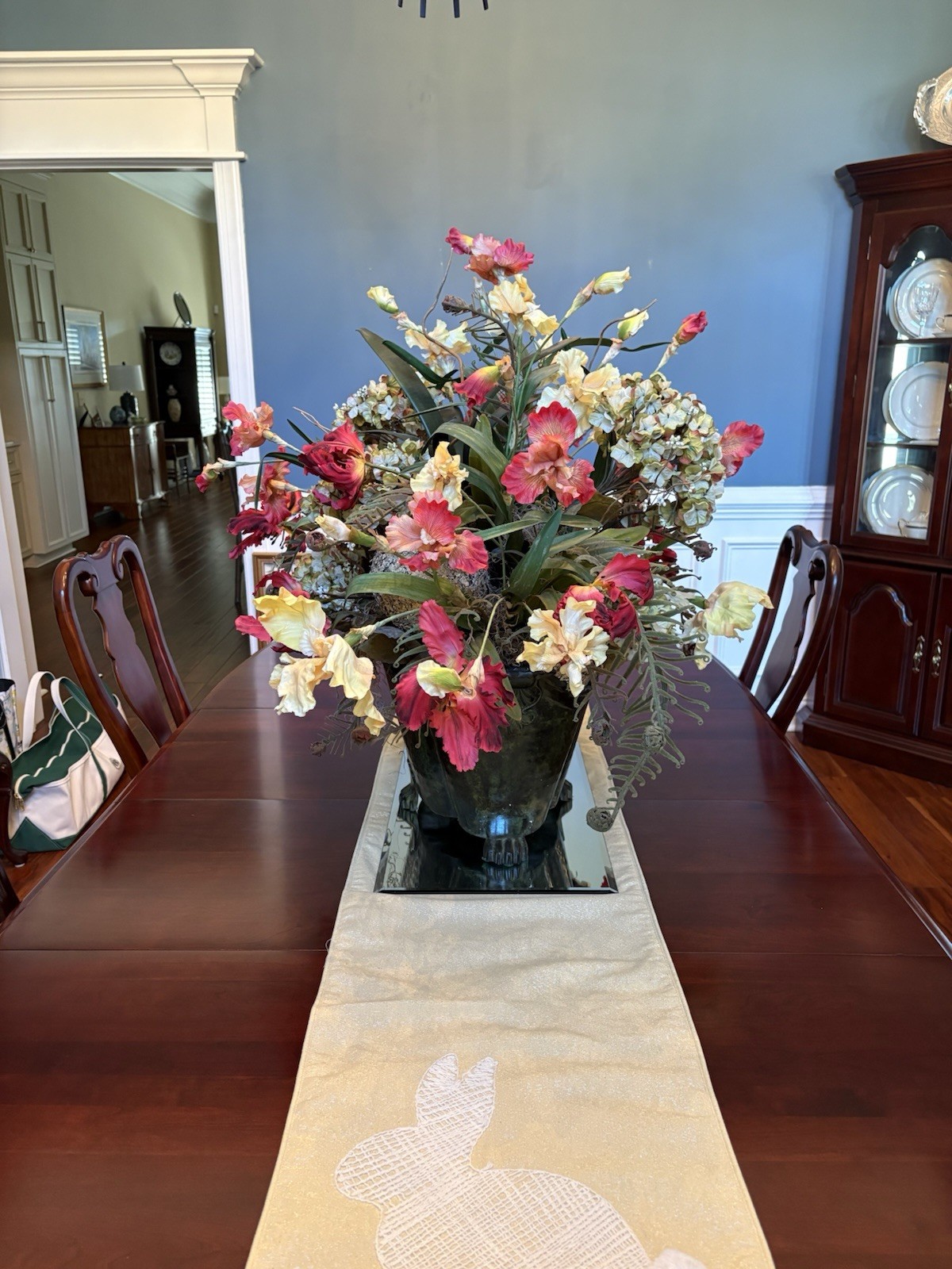 Large 38” Custom Silk Floral Centerpiece Dining Table Home Decor