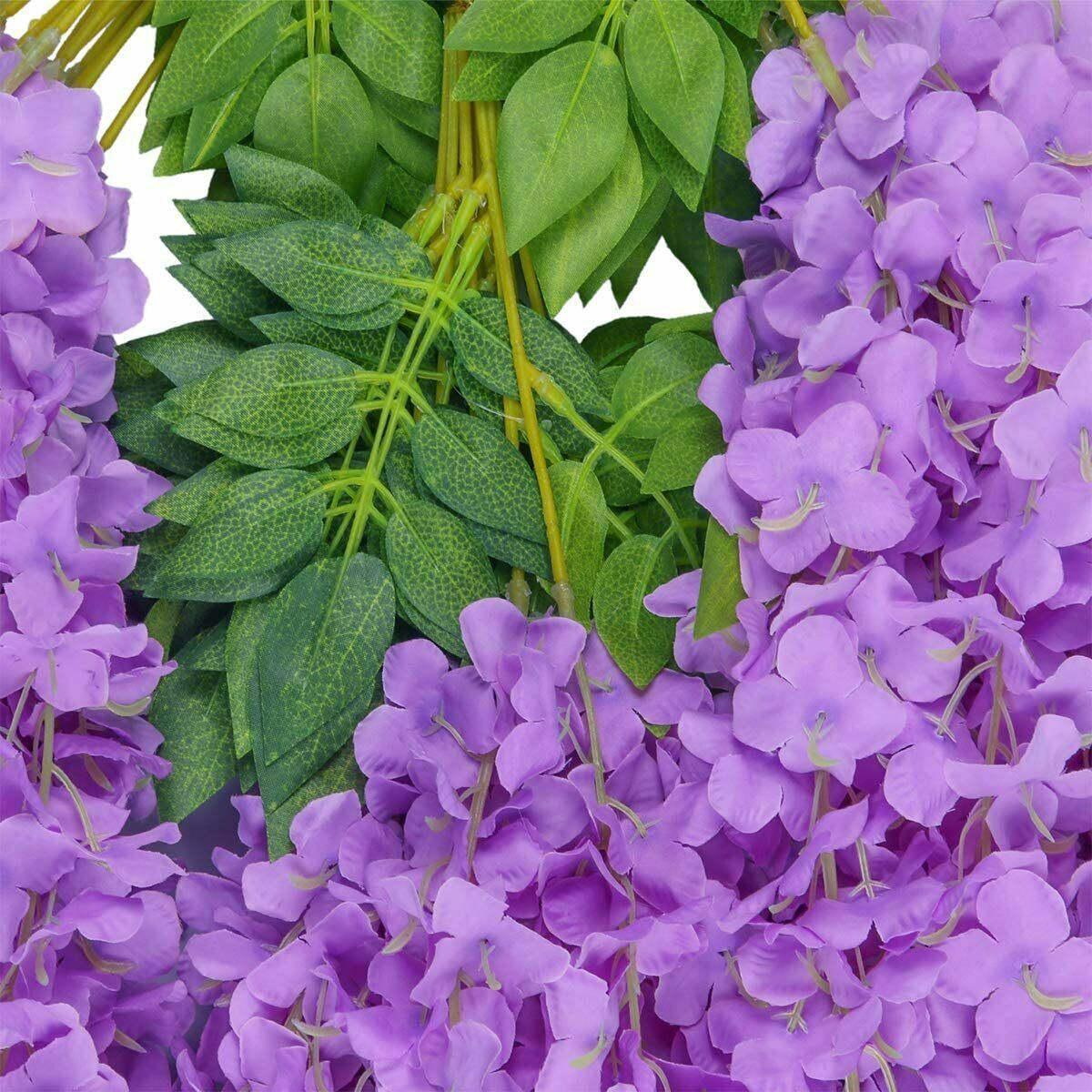 24× Purple 3.6 Feet Artificial Wisteria Hanging Garland Flower Wedding Decor USA