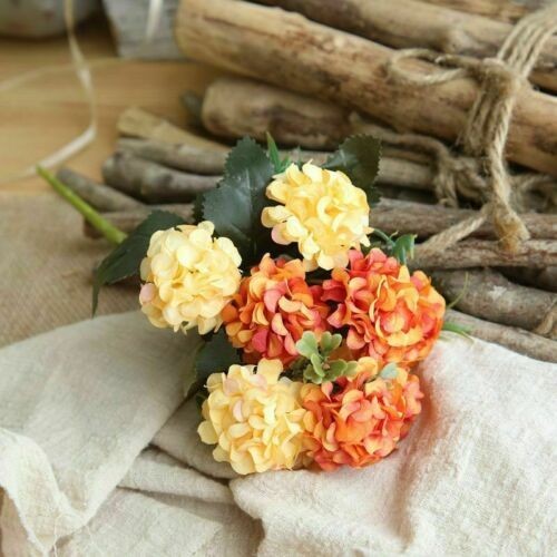 10 Heads Faux Hydrangea Bouquet for Bridal Shower Wedding & Farmhouse Home Decor