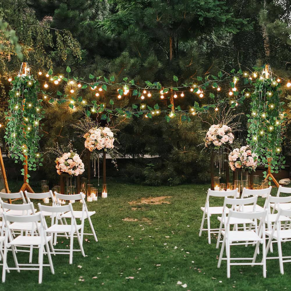 7.2 Ft. Artificial Ivy Garland with LED String Lights, Fake Vines Hanging Plants