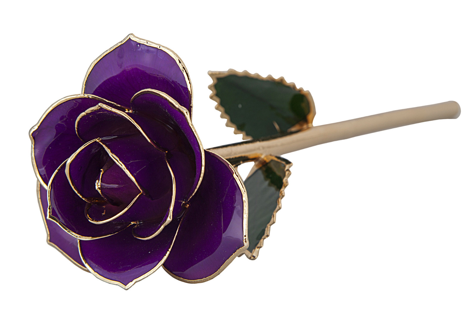 24K Gold Dipped Long Stem Real Rose in Gift Box – Perfect gift for any occasion!