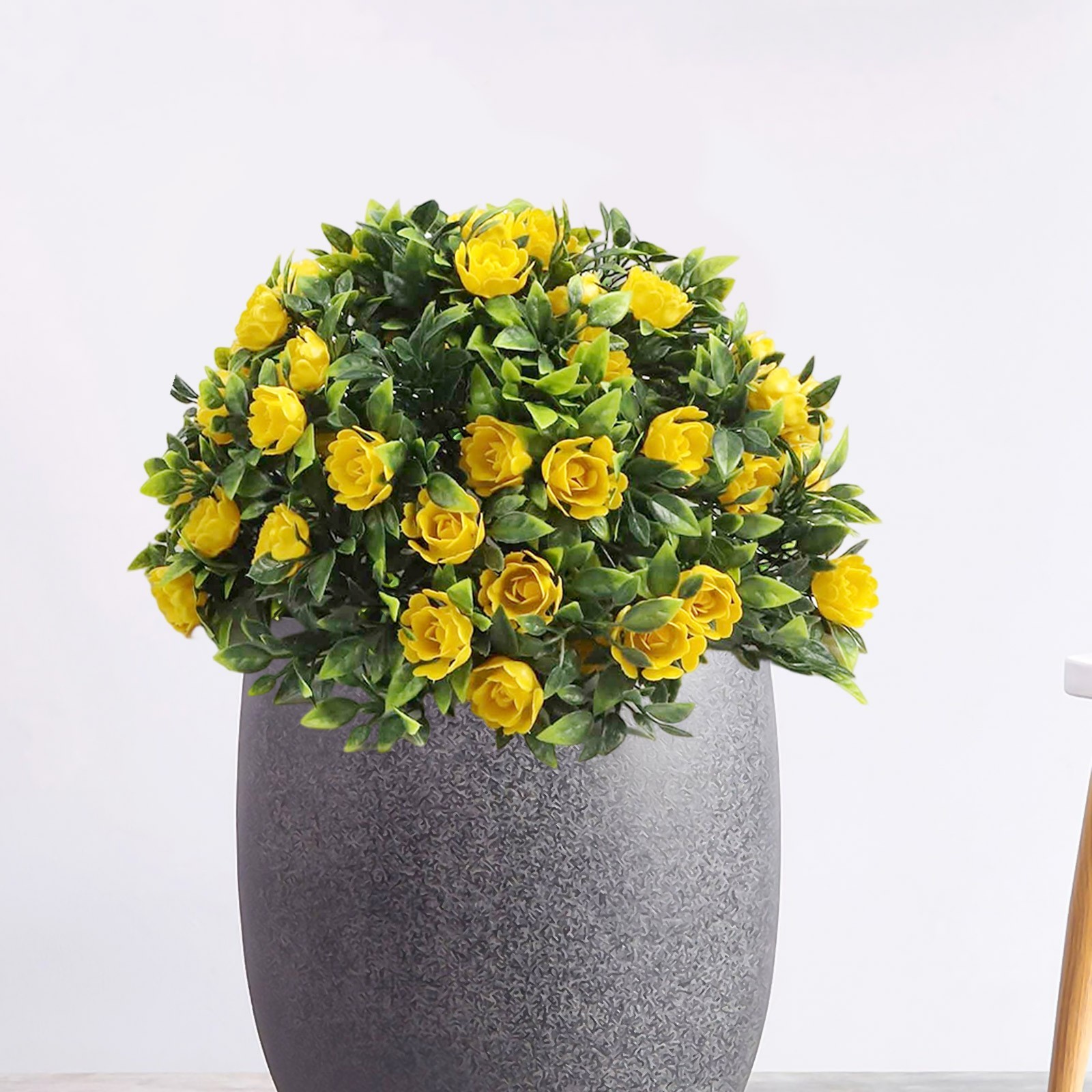 Set of 2 Faux Plant Balls Artificial Flower Balls 25cm for Hanging Decoration