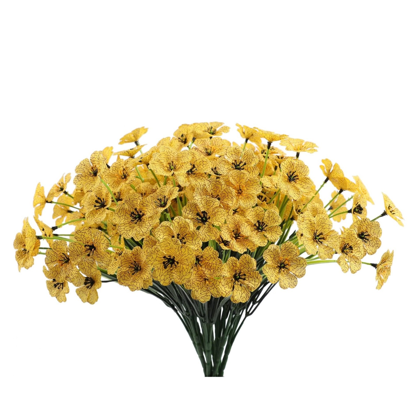 12 Bundles Yellow Artificial Flowers Faux Floral, No Fade Faux Flowers Fake P…