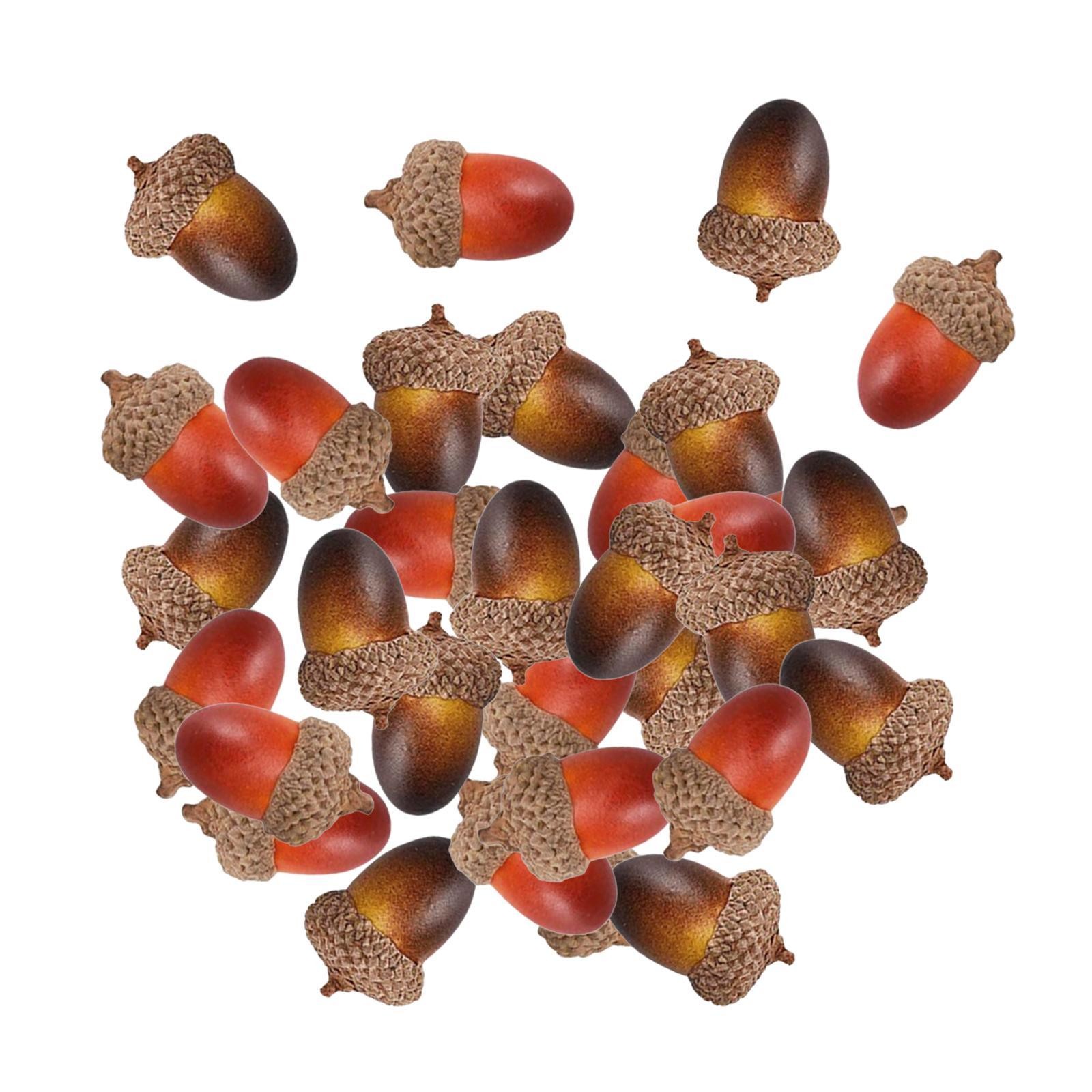 40 Pieces Artificial Acorns Lifelike Mini Nutty for Christmas House Seasonal