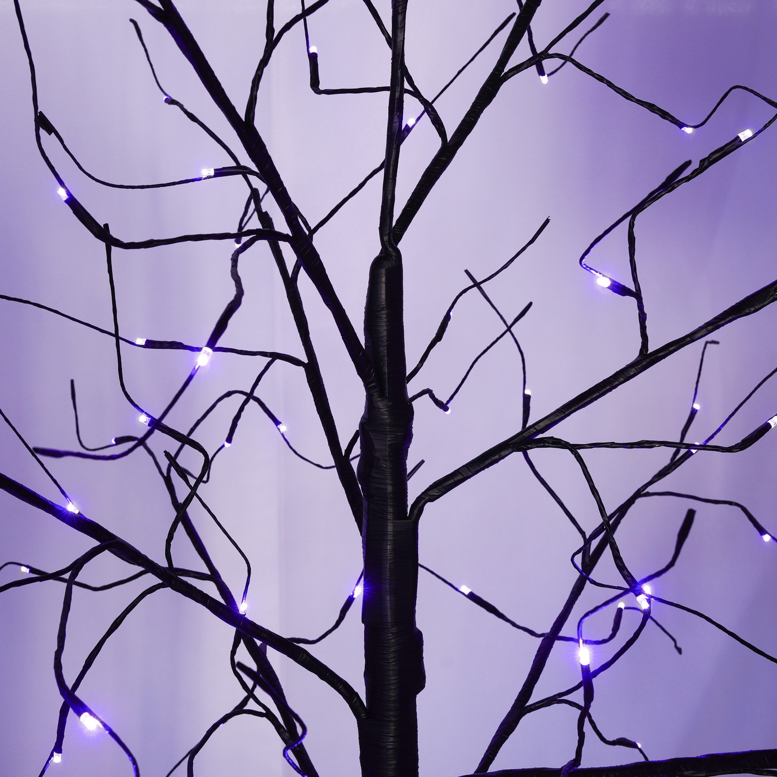 3 Pac Halloween Spooky Tree with Purple Lights, 4FT 5FT and 6FT, Lighted Tree