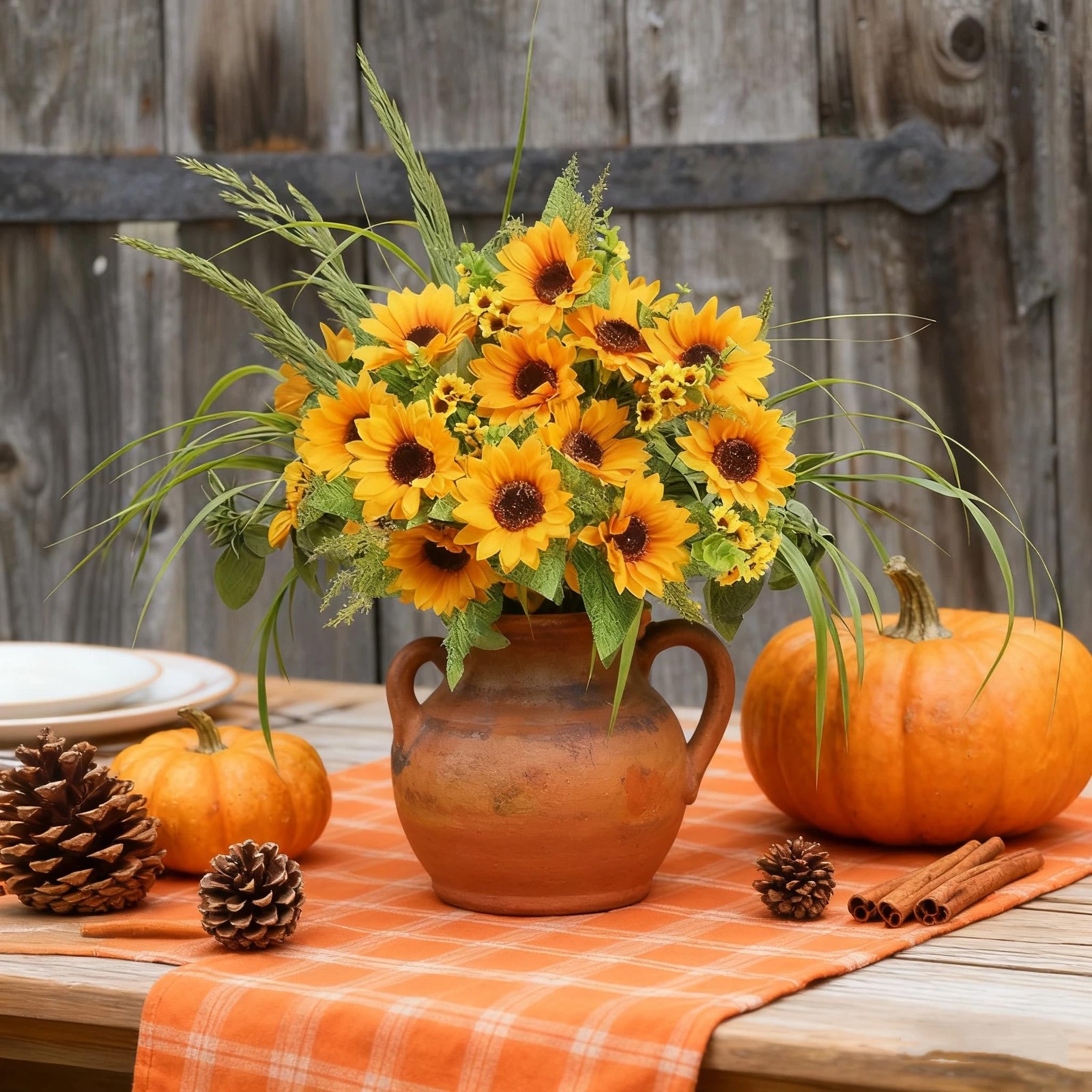 Artificial Sunflower Bouquets2 Bunches Fake Wildflowers For Baby Shower Home Wed