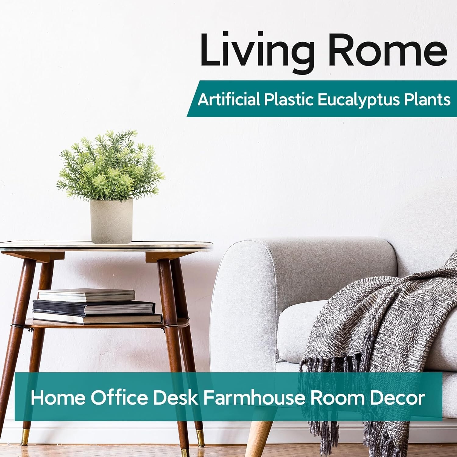 Set of 3 Lifelike Mini Eucalyptus Plants – Perfect for Office and Home Decor